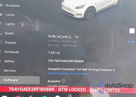 2024 Tesla Model Y Long Range Dual Motor All-Wheel Drive from USA, damaged, VIN 7SAYGAEE2RF195688